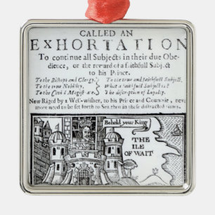 An Ould Ship called an Exhortation' Metal Tree Decoration
