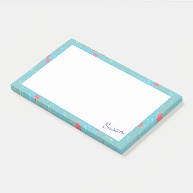 An oversized post it note for Susan (Angled)