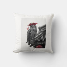 an owl in china pillow