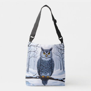 An Owl in Winter Crossbody Bag