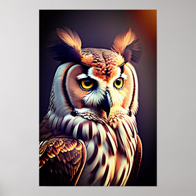 An Owl Portrait Poster (Front)