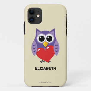 An Owly Love   Add Your Name iPhone 11 Case