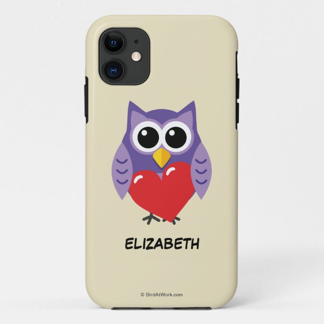 An Owly Love | Add Your Name Case-Mate iPhone Case (Back)