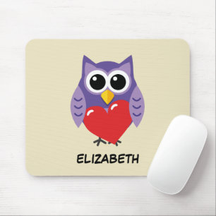An Owly Love Add Your Name Mouse Mat