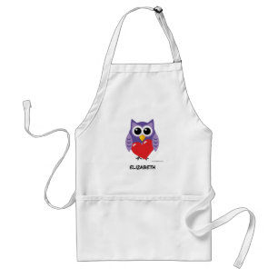 An Owly Love Add Your Name Standard Apron