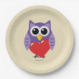 An Owly Love Paper Plate