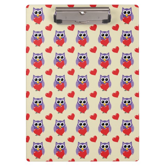 An Owly Love Pattern Clipboard (Front)