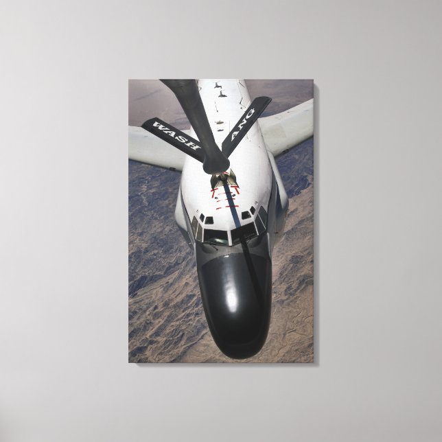 An RC-135 Rivet Joint Reconnaissance aircraft Canvas Print (Front)