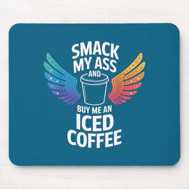 An Smack Buy Iced Coffee Mouse Mat (Front)
