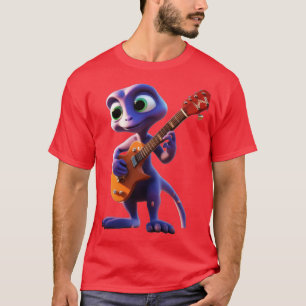 An toon Creature Playing The Guitar T-Shirt