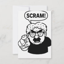 An Ugly American Greeting Card - SCRAM!