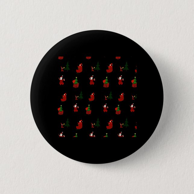 An Ugly Christmas Pattern 6 Cm Round Badge (Front)