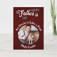 An uncle is like a dad personalised Fathers Day