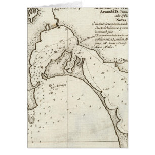 An uncolored chart of the port of San Diego
