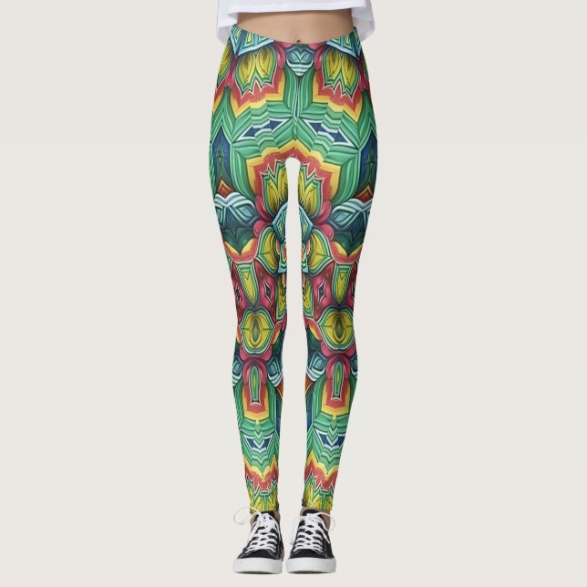 An unique multicolor classic "Ratti_Creative_Arts" Leggings (Front)