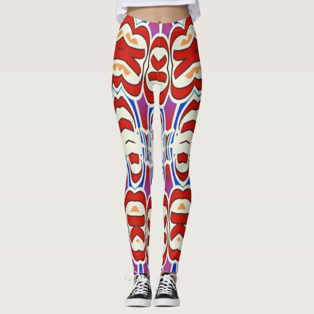 An unique multicolor classic "Ratti_Creative_Arts" Leggings (Front)