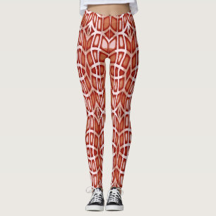 An unique red colour "Ratti_Creative_Arts" Leggings