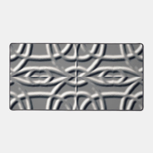 An unique silver grey embossing art pattern design desk mat