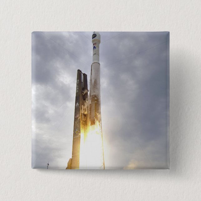 An United Launch Alliance Atlas V rocket lifts 15 Cm Square Badge (Front)