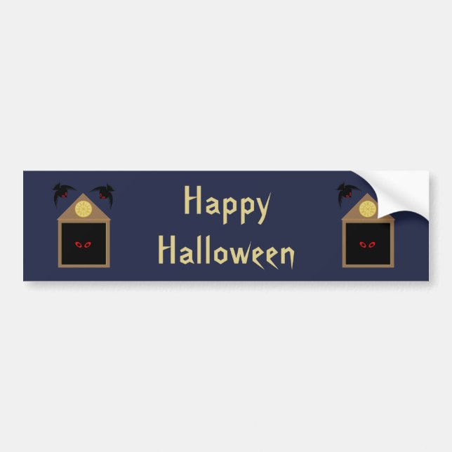 An Unkindness of Ravens Halloween Custom Bumper Sticker (Front)
