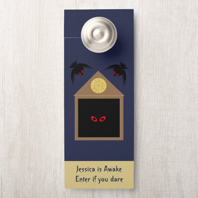 An Unkindness of Ravens Halloween Custom Door Hanger (On Knob)