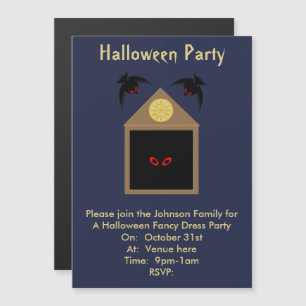 An Unkindness of Ravens Halloween Custom Magnetic Invitation