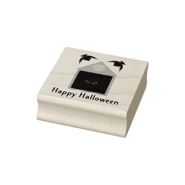 An Unkindness of Ravens Halloween Custom Rubber Stamp (Stamp)