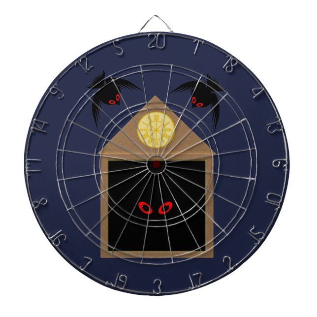 An Unkindness of Ravens Halloween Dartboard (Front)