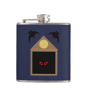An Unkindness of Ravens Halloween Hip Flask