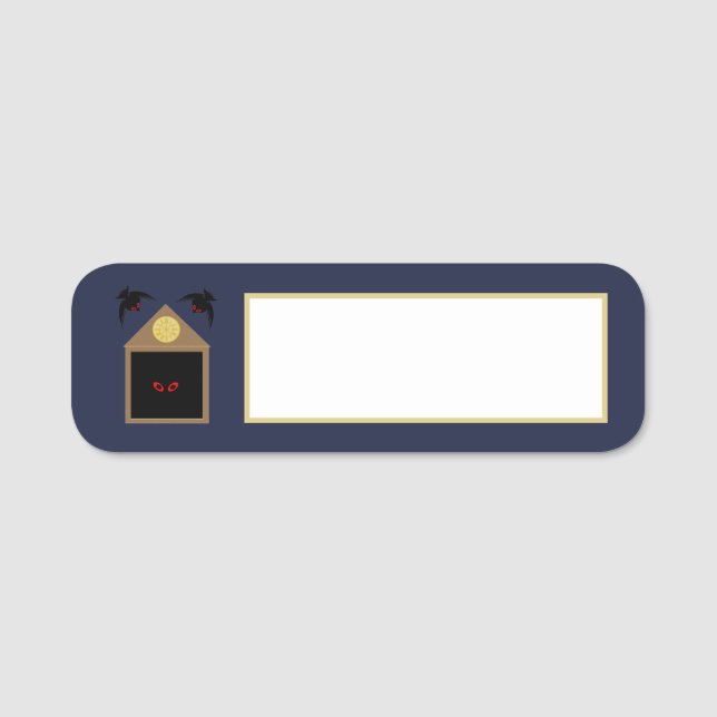 An Unkindness of Ravens Halloween Name Tag (Front)