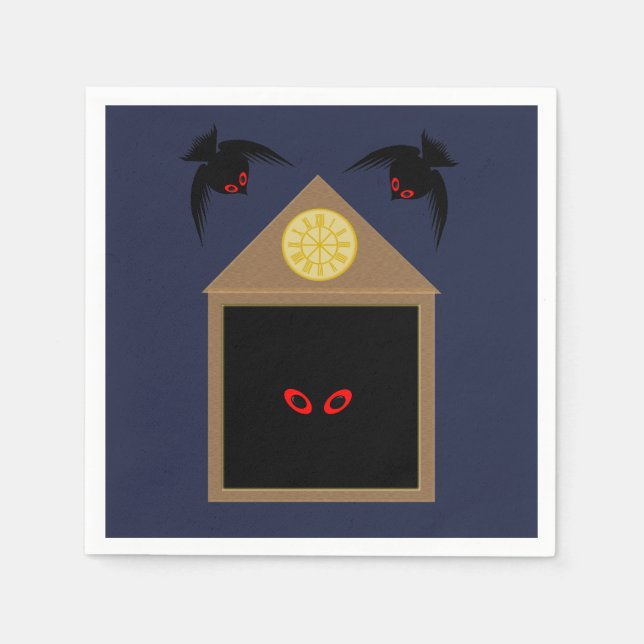 An Unkindness of Ravens Halloween Napkin (Front)