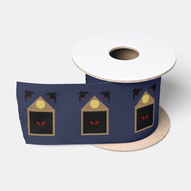 An Unkindness of Ravens Halloween Satin Ribbon (Spool)