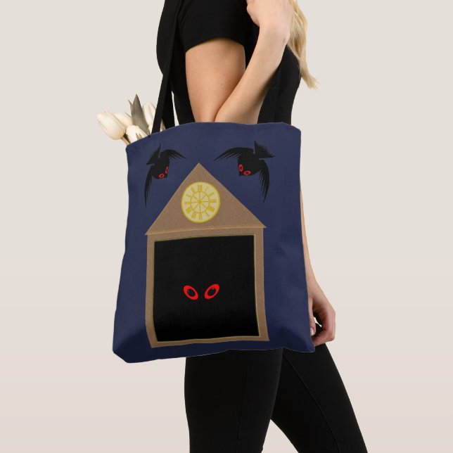 An Unkindness of Ravens Halloween Tote Bag (Close Up)