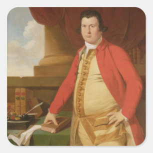 An Unknown Man, c.1764-69 (oil on canvas) Square Sticker
