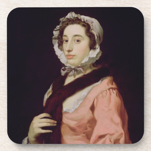 An Unknown Woman, called Peg Woffington (oil on ca Coaster (Front)