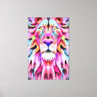 An Unreal Dreamlike Lion Fantasy Art Canvas Print