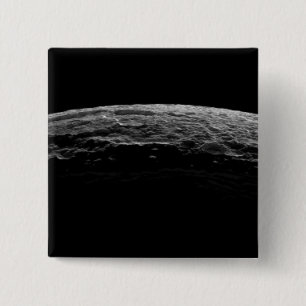 An unreal landscape of Saturn's moon 15 Cm Square Badge