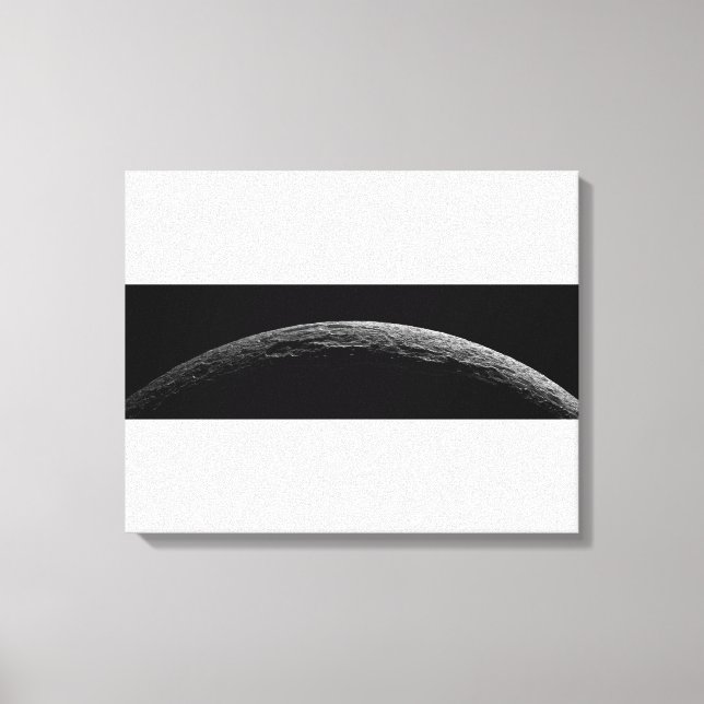 An unreal landscape of Saturn's moon Canvas Print (Front)