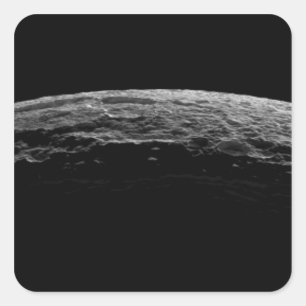 An unreal landscape of Saturn's moon Square Sticker