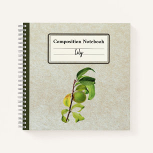 An Unripe Peach Personalised Composition Notebook