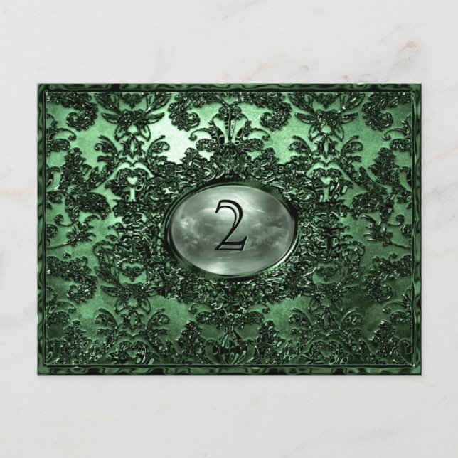 Anabelle  Dublin  Victorian Table Number Card (Front)