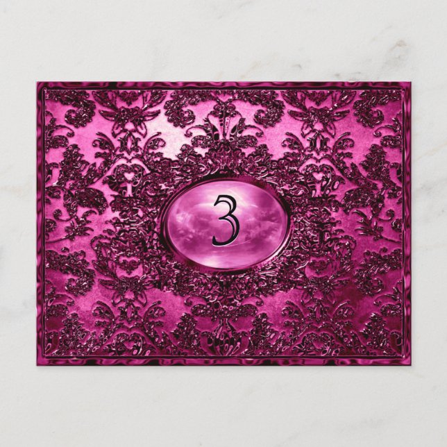 Anabelle  Petal  Victorian Table Number Card (Front)