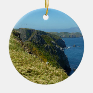 Anacapa's Inspiration Point II at Channel Islands Ceramic Tree Decoration