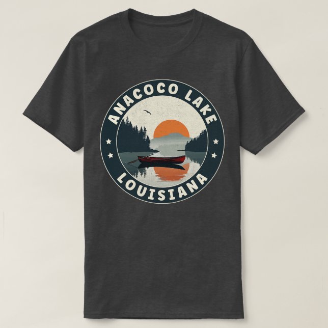 Anacoco Lake Louisiana Sunset TShirt (Design Front)