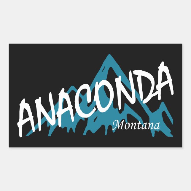 Anaconda Montana Mountains Rectangular Sticker (Front)