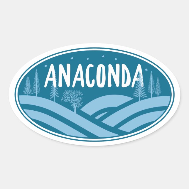 Anaconda Montana Outdoors Oval Sticker (Front)