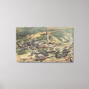 Anaconda, Montana - Washoe Smelter View from Canvas Print