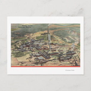 Anaconda, Montana - Washoe Smelter View from Postcard