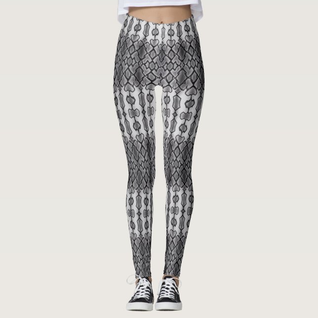 anaconda skin pattern fabric design leggings (Front)