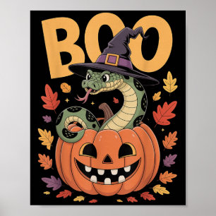 Anaconda Snake Costume On Pumpkin Halloween Anacon Poster